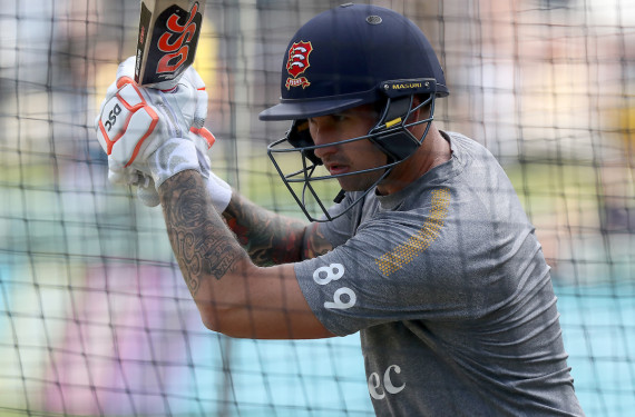 Cameron Delport of Essex warms up in the nets during Kent Spitfires vs Essex Eagles, Vitality Blast T20 Cricket at The Spitfire Ground on 26th July 2019