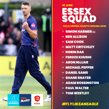 Essex squad updated sussex