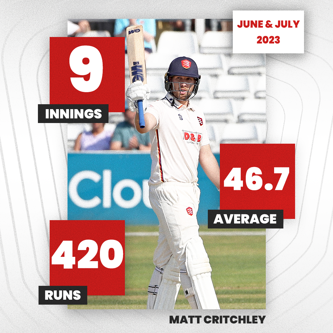 Critchley runs June & July